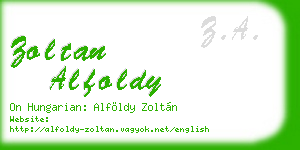 zoltan alfoldy business card